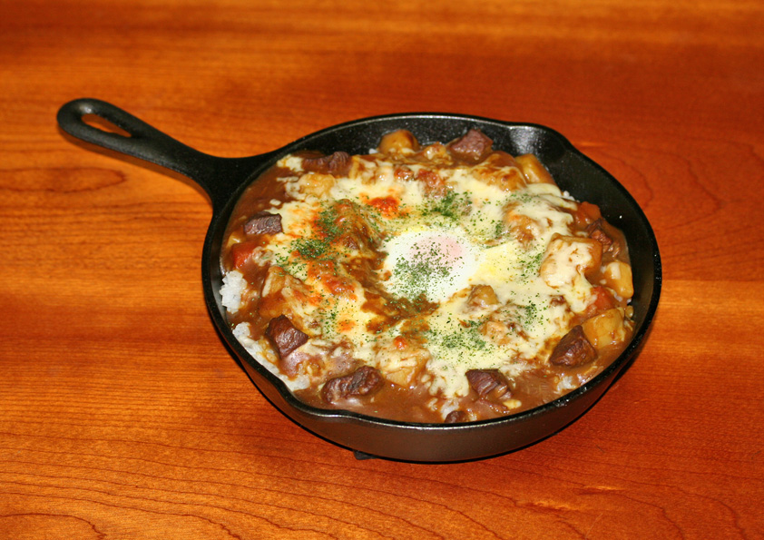 焼きカレーをスキレットで作る