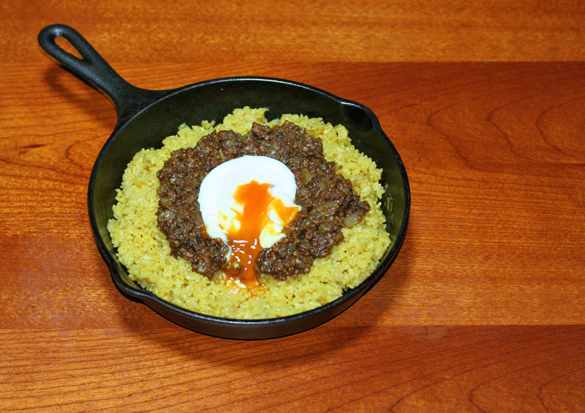 キーマカレーをスキレットで作る