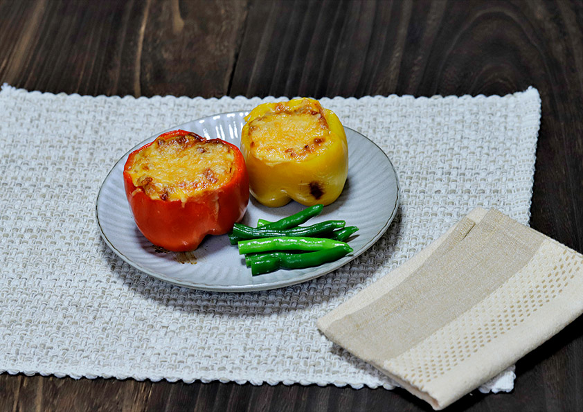 パプリカの肉詰めの作り方