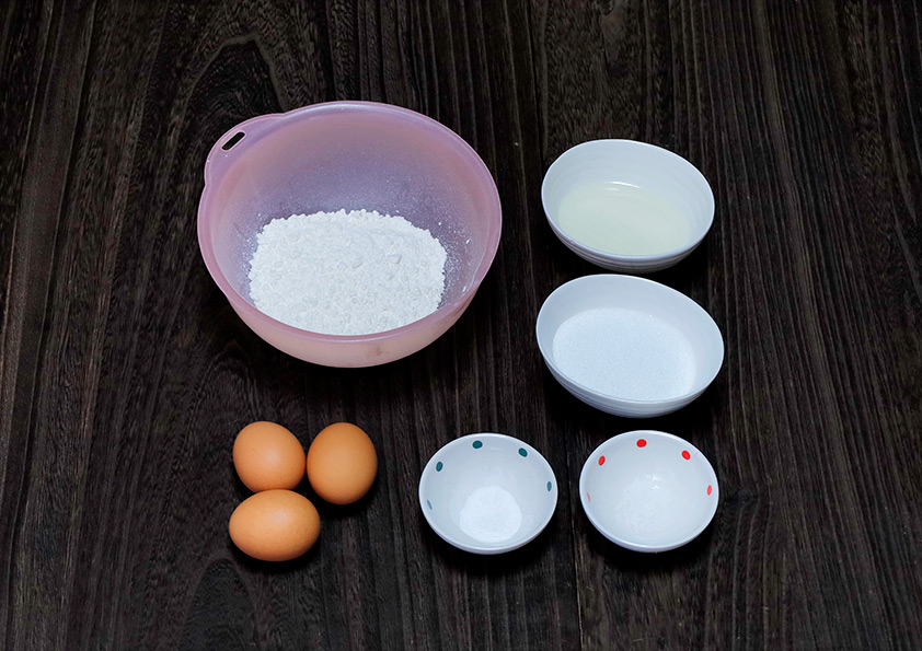 シフォンケーキの材料