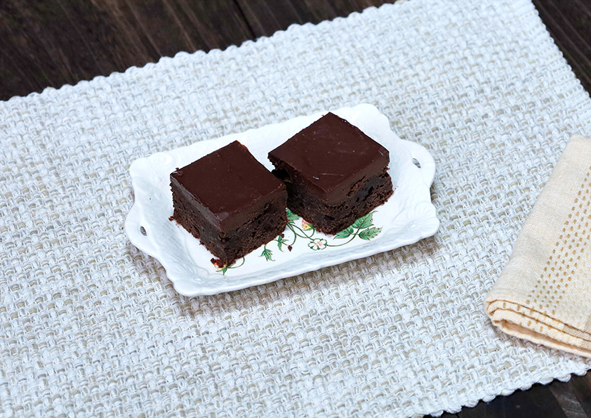 ガナッシュでコーティングしたブラウニーのレシピ・作り方