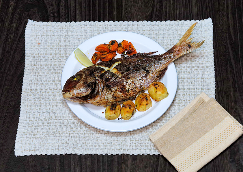 鯛の地中海風オーブン焼きのレシピ・タイの焼き方