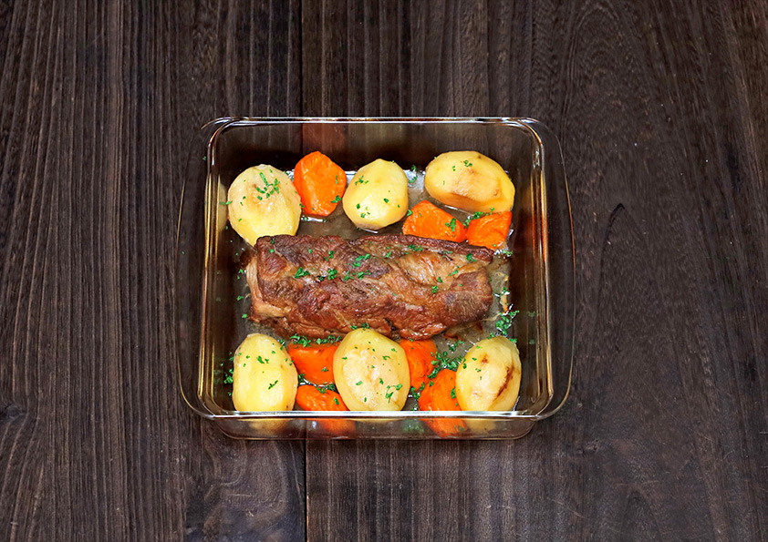 オーブンで焼くローストポークの焼き方