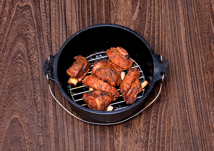 塩胡椒スペアリブの焼き方