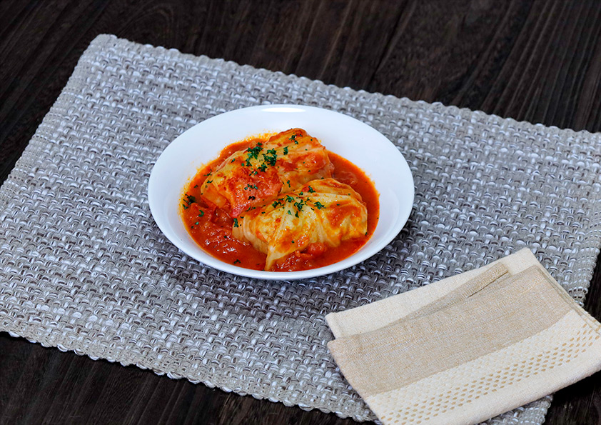 本格ロールキャベツのトマトソース煮込みのレシピ
