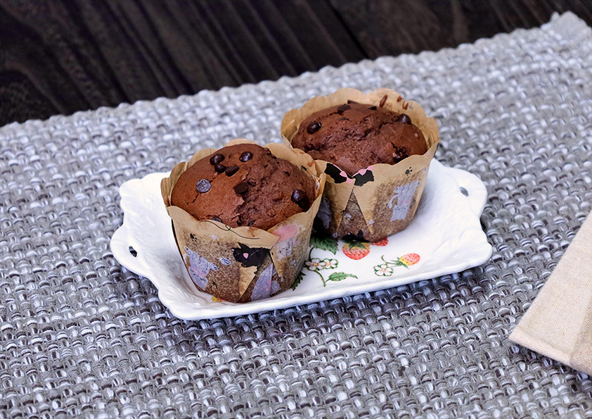 しっとりふんわりダブルチョコレートマフィンのレシピ・作り方